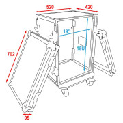 19吋 15U 機架重型箱